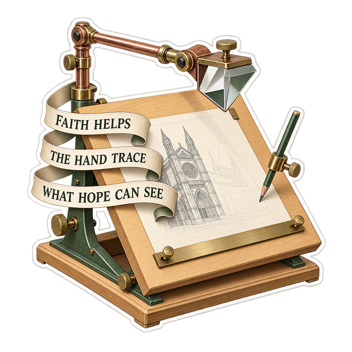 Faith Drawing Stand Art Vinyl Decal Stickers