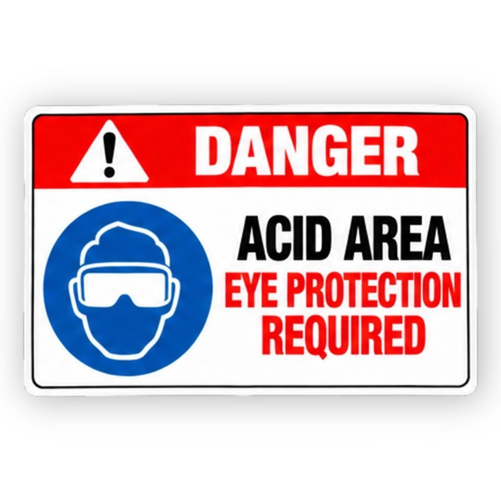 Red Danger Acid Blue Goggles Head Panel Vinyl Decal Stickers