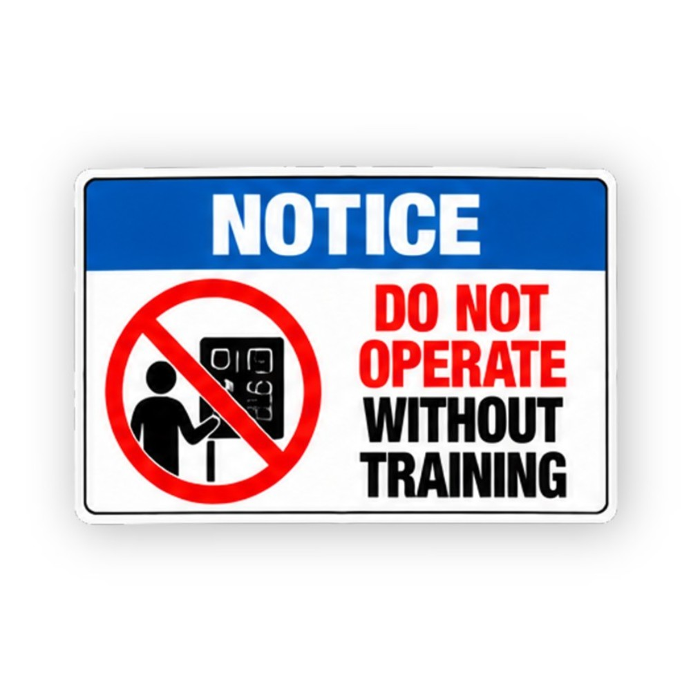 Blue Crossed Control Panel Operator Panel Vinyl Decal Stickers