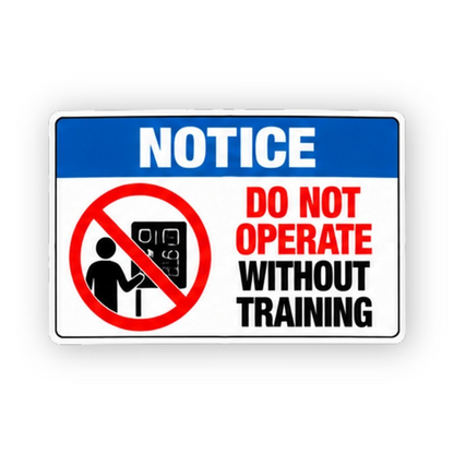 Blue Crossed Control Panel Operator Panel Vinyl Decal Stickers