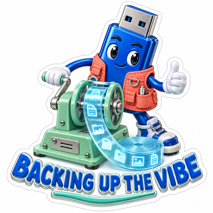 Blue Flash Drive Winding Film Art Vinyl Decal Stickers