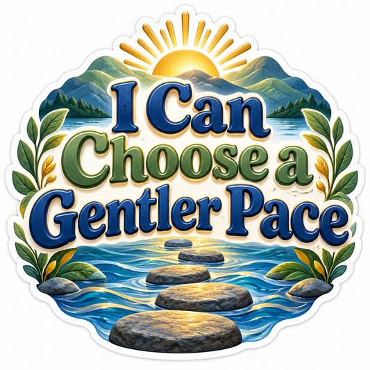 I Can Choose a Gentler Pace River Quote Vinyl Decal Stickers