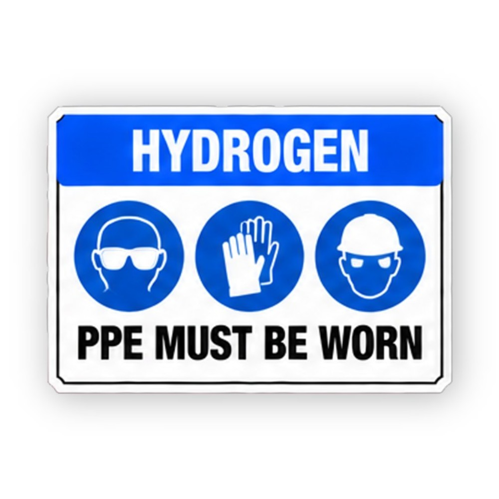 Blue Hydrogen Three Required Gear Icons Panel Vinyl Decal Stickers