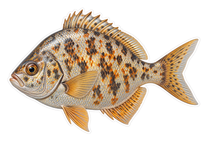 Calico Surfperch Art Vinyl Decal Stickers
