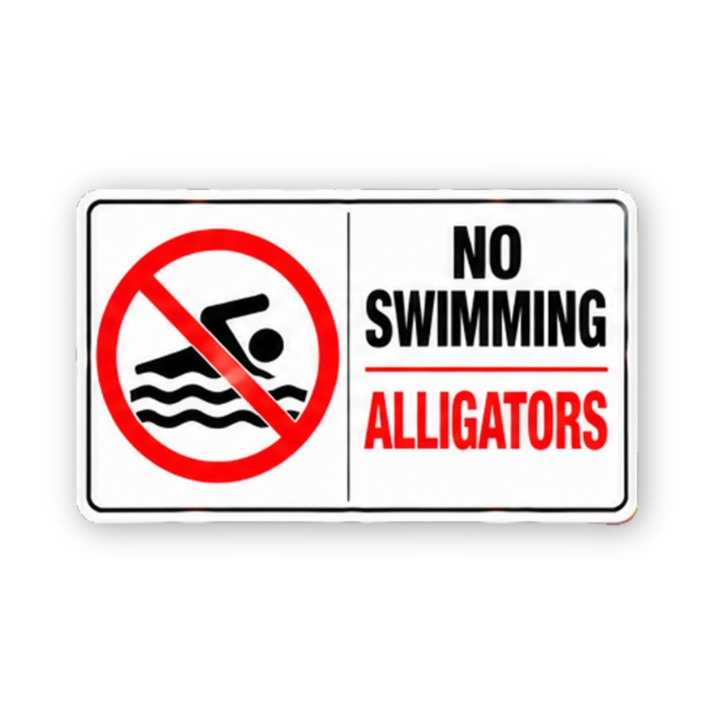 Black Alligators Crossed Swimmer Panel Vinyl Decal Stickers