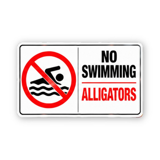 Black Alligators Crossed Swimmer Panel Vinyl Decal Stickers