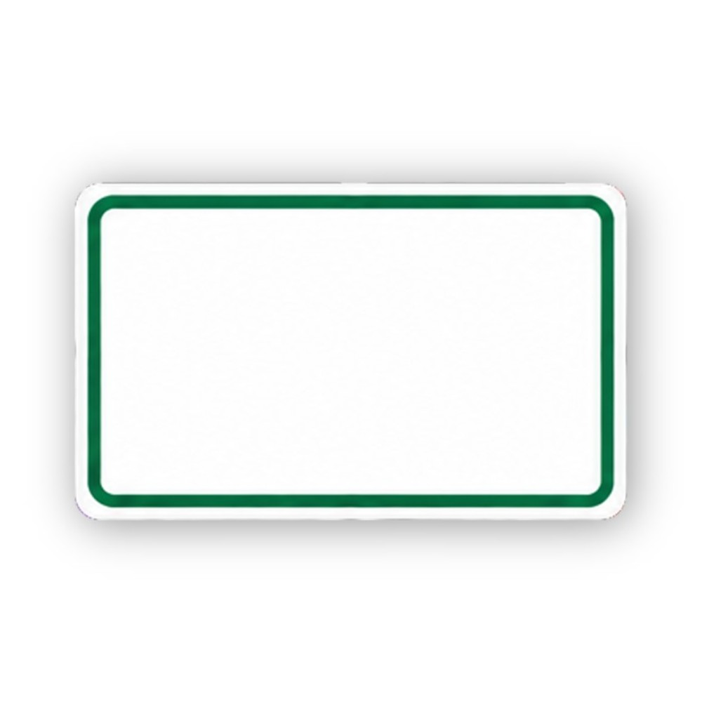 Green Blank Single Border Rectangle Vinyl Decal Stickers