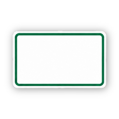 Green Blank Single Border Rectangle Vinyl Decal Stickers