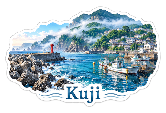 Kuji Misty Fishing Harbor Travel Art Vinyl Decal Stickers