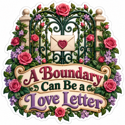 Rose Gate Boundary Love Letter Quote Art Vinyl Decal Stickers