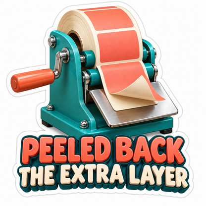 Peeled Back Extra Layer Label Roll Art Vinyl Decal Stickers