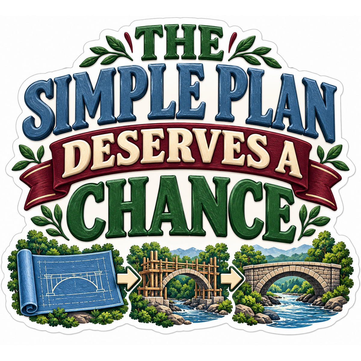 Bridge Plan Deserves Chance Quote Vinyl Decal Stickers