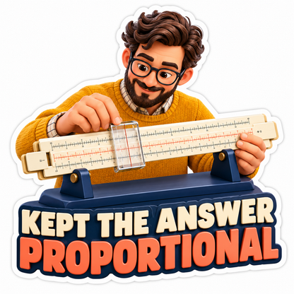 Kept the Answer Proportional Ruler Art Vinyl Decal Stickers