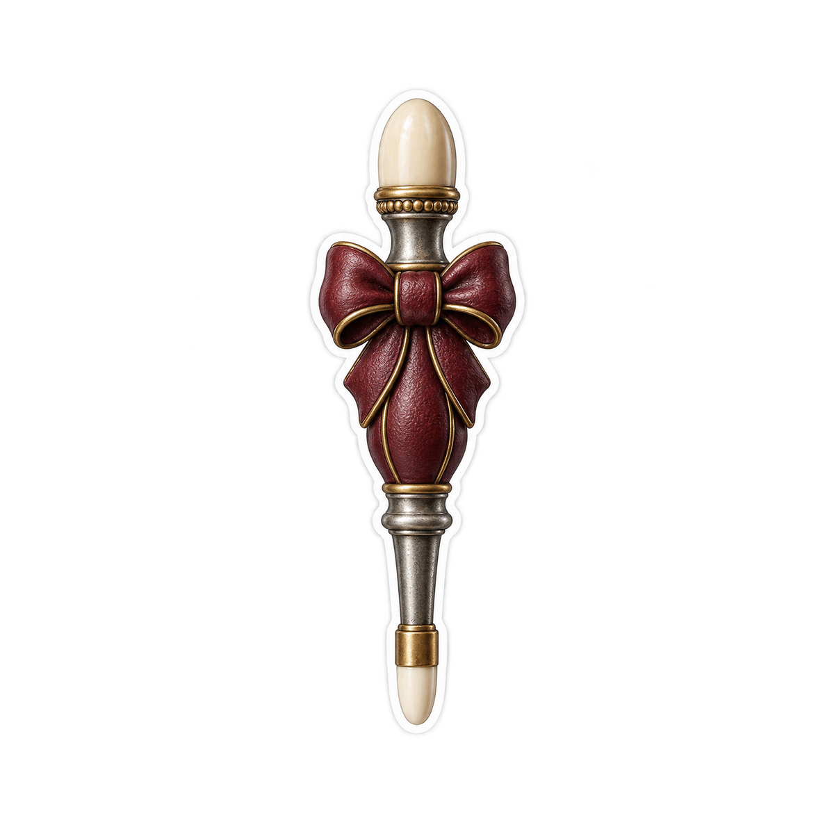 Burgundy Bow Bookbinding Tool Art Vinyl Decal Stickers