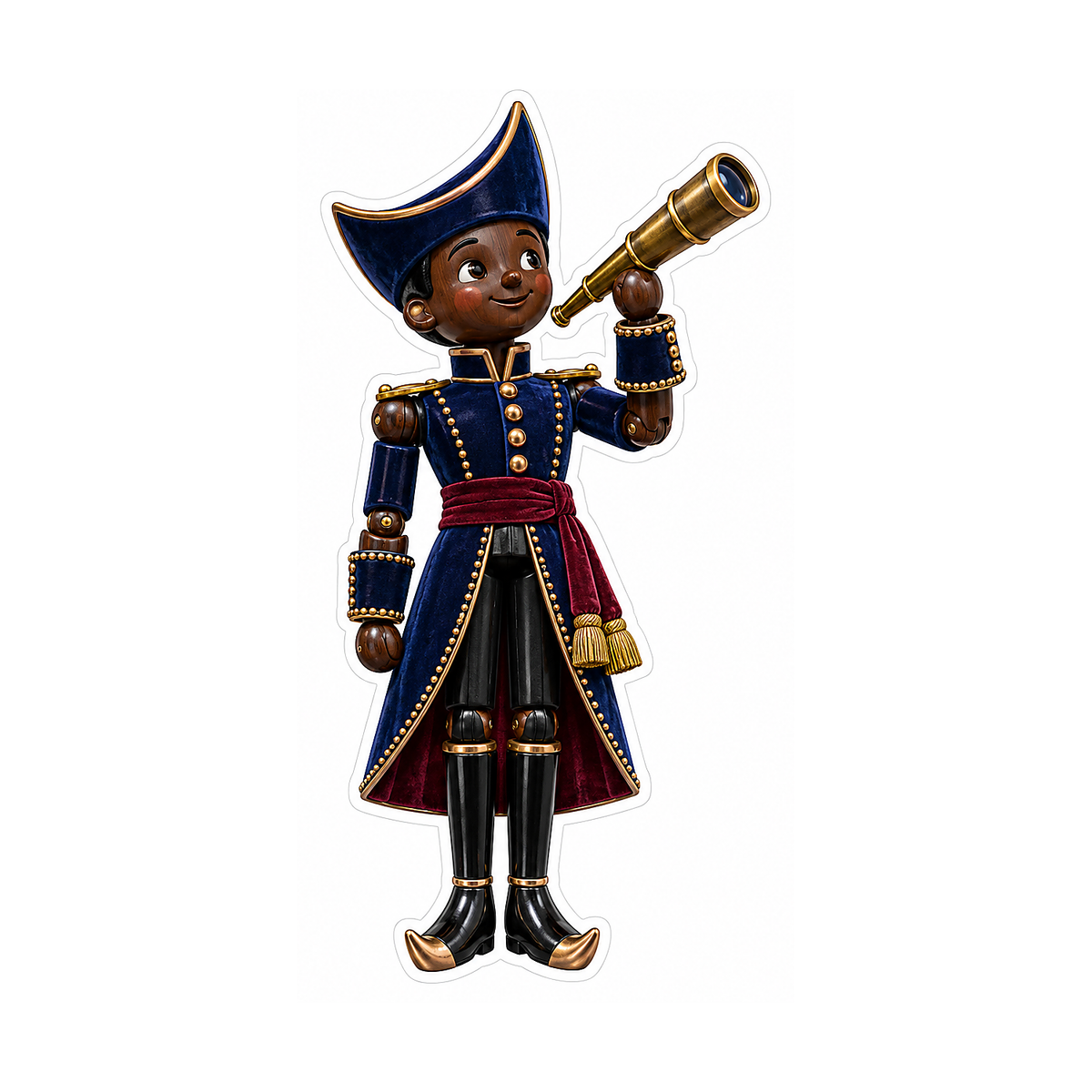 Navy Toy Soldier with Brass Telescope Vinyl Decal Stickers