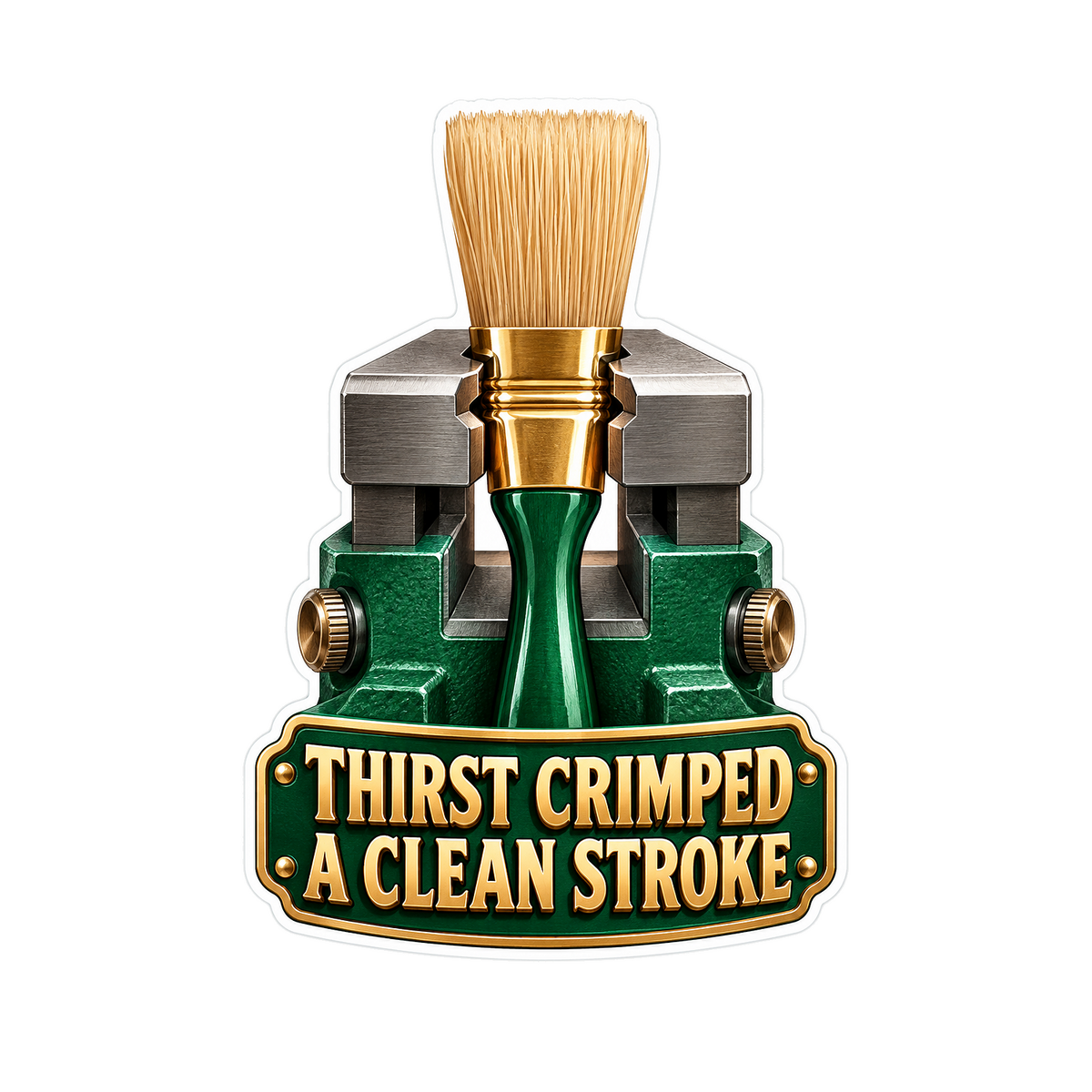 Green Paintbrush Clean Stroke Quote Art Vinyl Decal Stickers