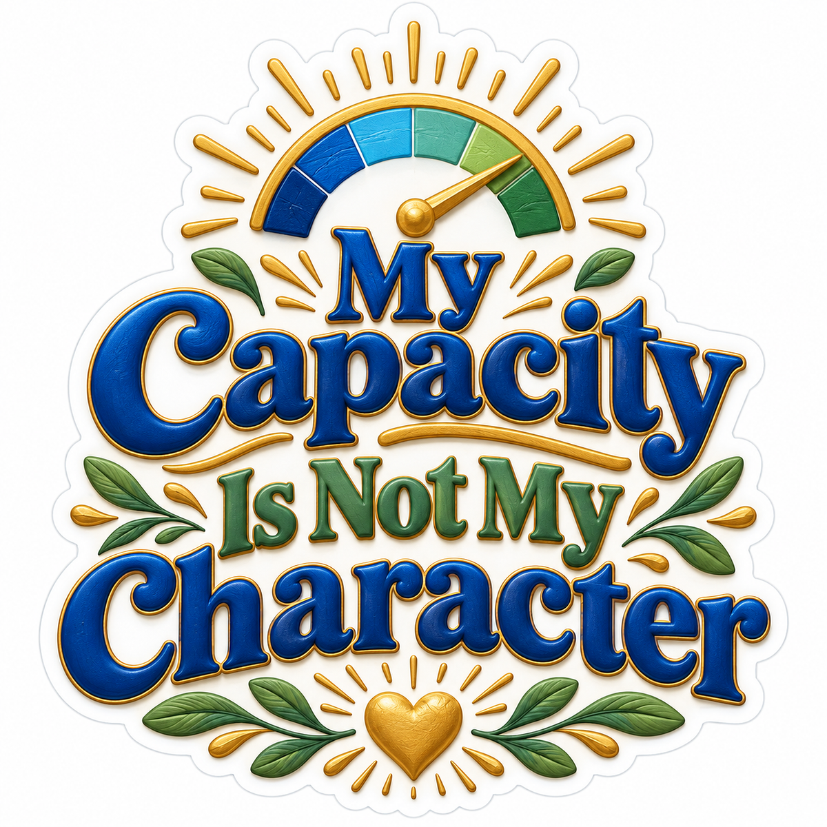 My Capacity Is Not My Character Quote Vinyl Decal Stickers