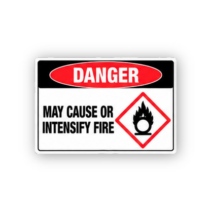 Black Danger Flame Circle Diamond Text Panel Vinyl Decal Stickers
