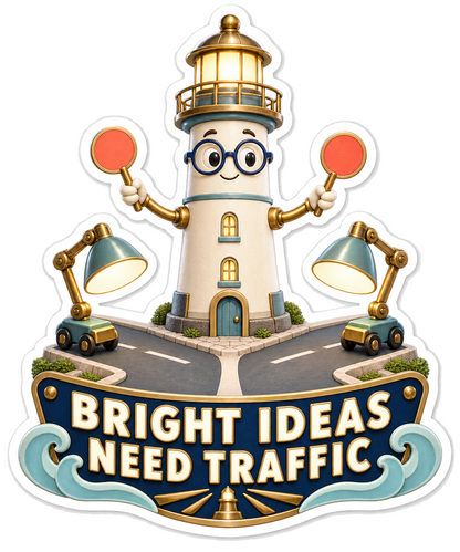 Lighthouse Directing Traffic Art Vinyl Decal Stickers