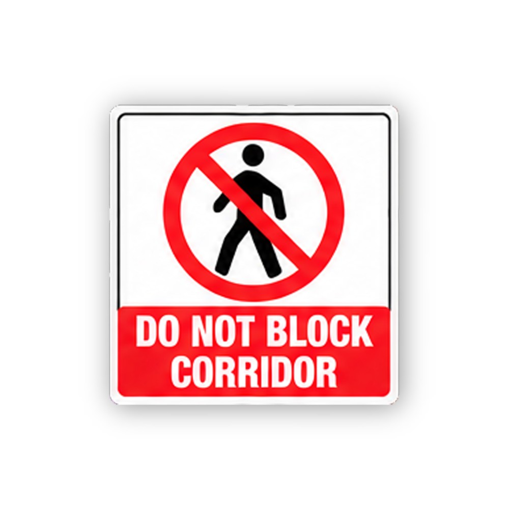 Red Corridor Walking Figure Portrait Vinyl Decal Stickers