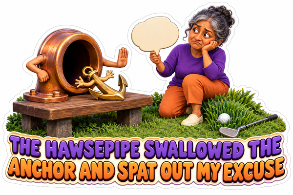 Woman Copper Pipe Anchor Golf Cartoon Vinyl Decal Stickers