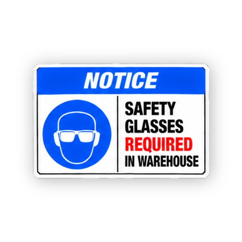 Blue Warehouse Glasses Head Panel Vinyl Decal Stickers