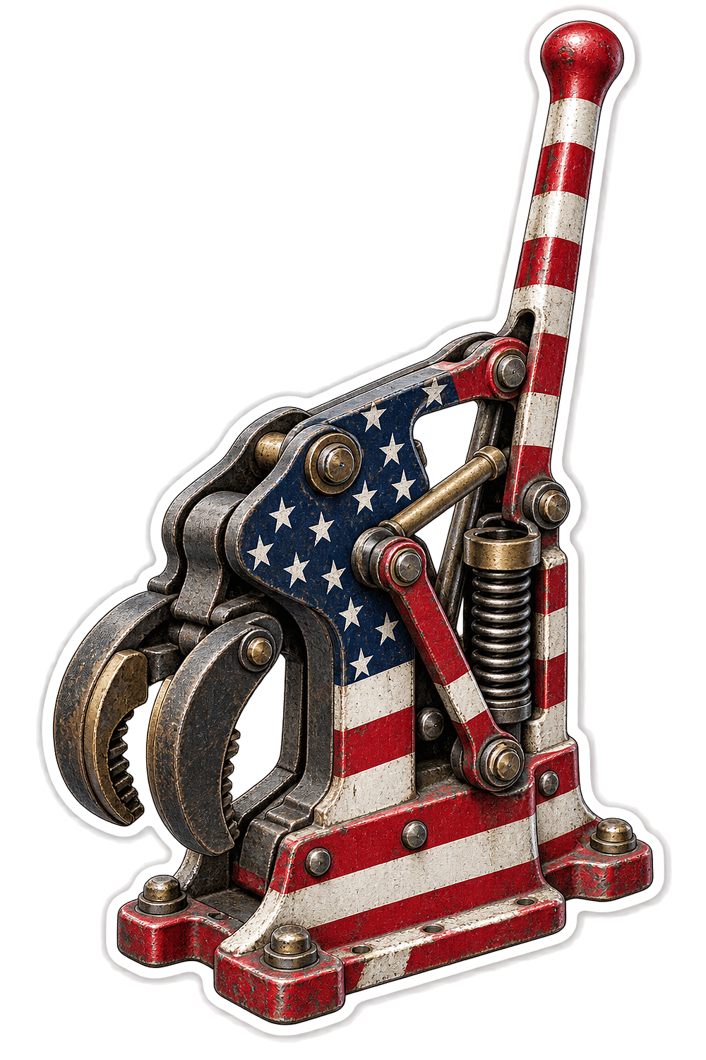 US Flag Cable Grip Lever Art Vinyl Decal Stickers