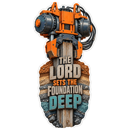 Orange Foundation Driver Faith Art Vinyl Decal Stickers