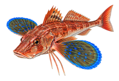Tub Gurnard Art Vinyl Decal Stickers