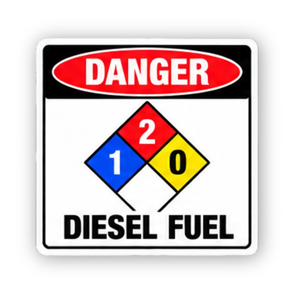 Black Danger Diesel Two One Zero Diamond Panel Vinyl Decal Stickers