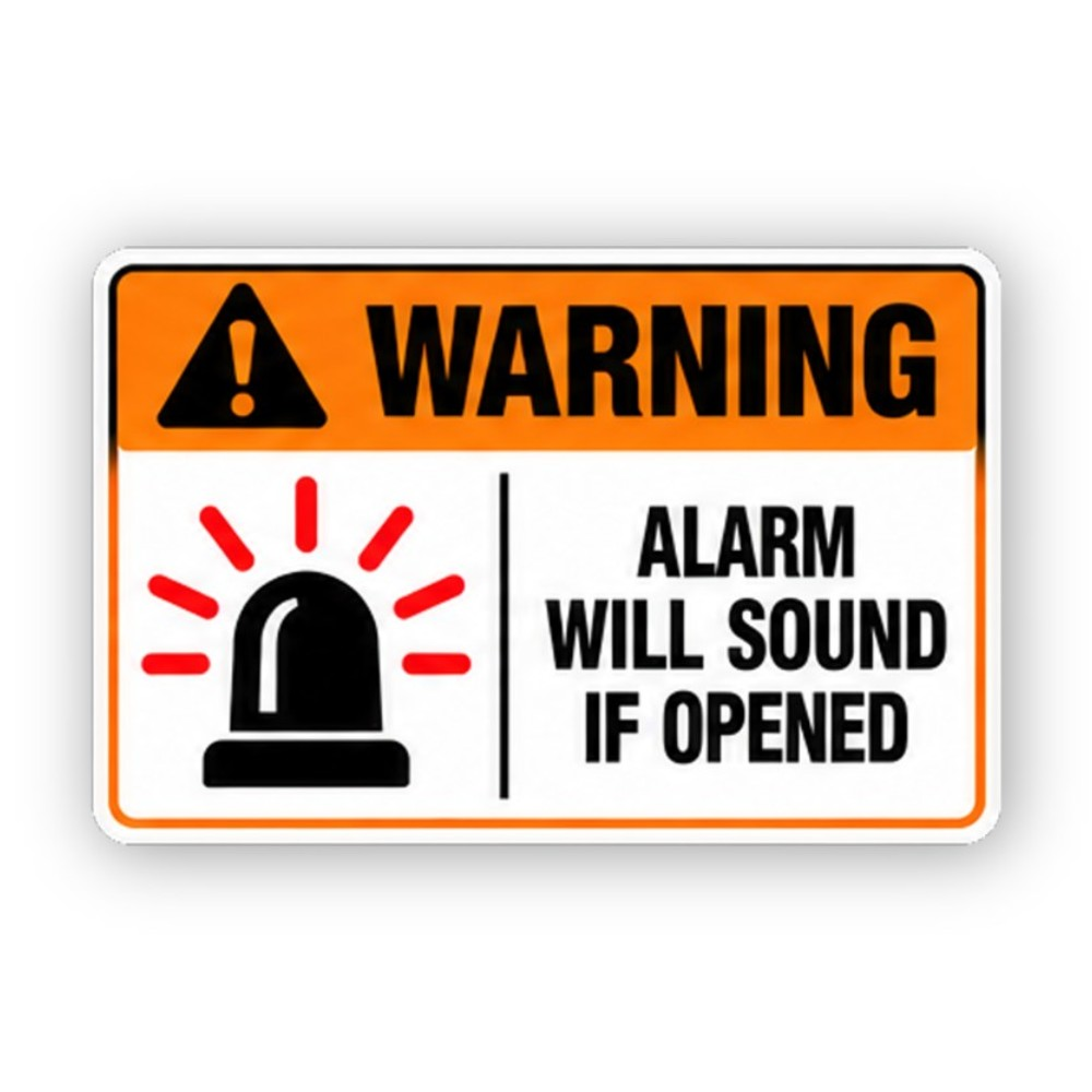 Orange Alarm Beacon Rays Panel Vinyl Decal Stickers