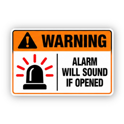 Orange Alarm Beacon Rays Panel Vinyl Decal Stickers