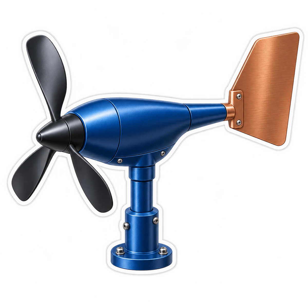 Blue Propeller Copper Tail Art Vinyl Decal Stickers