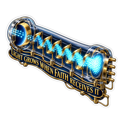 Blue Light Tube Faith Quote Art Vinyl Decal Stickers