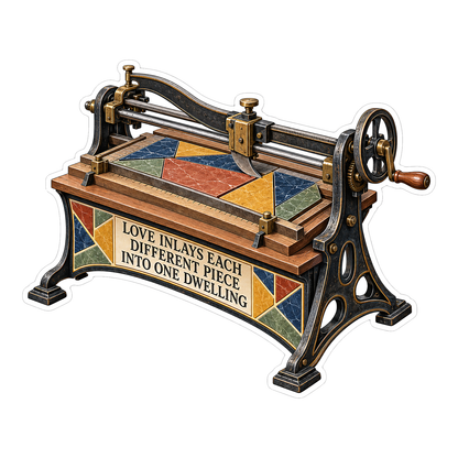 Colorful Inlay Cutting Bench Faith Art Vinyl Decal Stickers