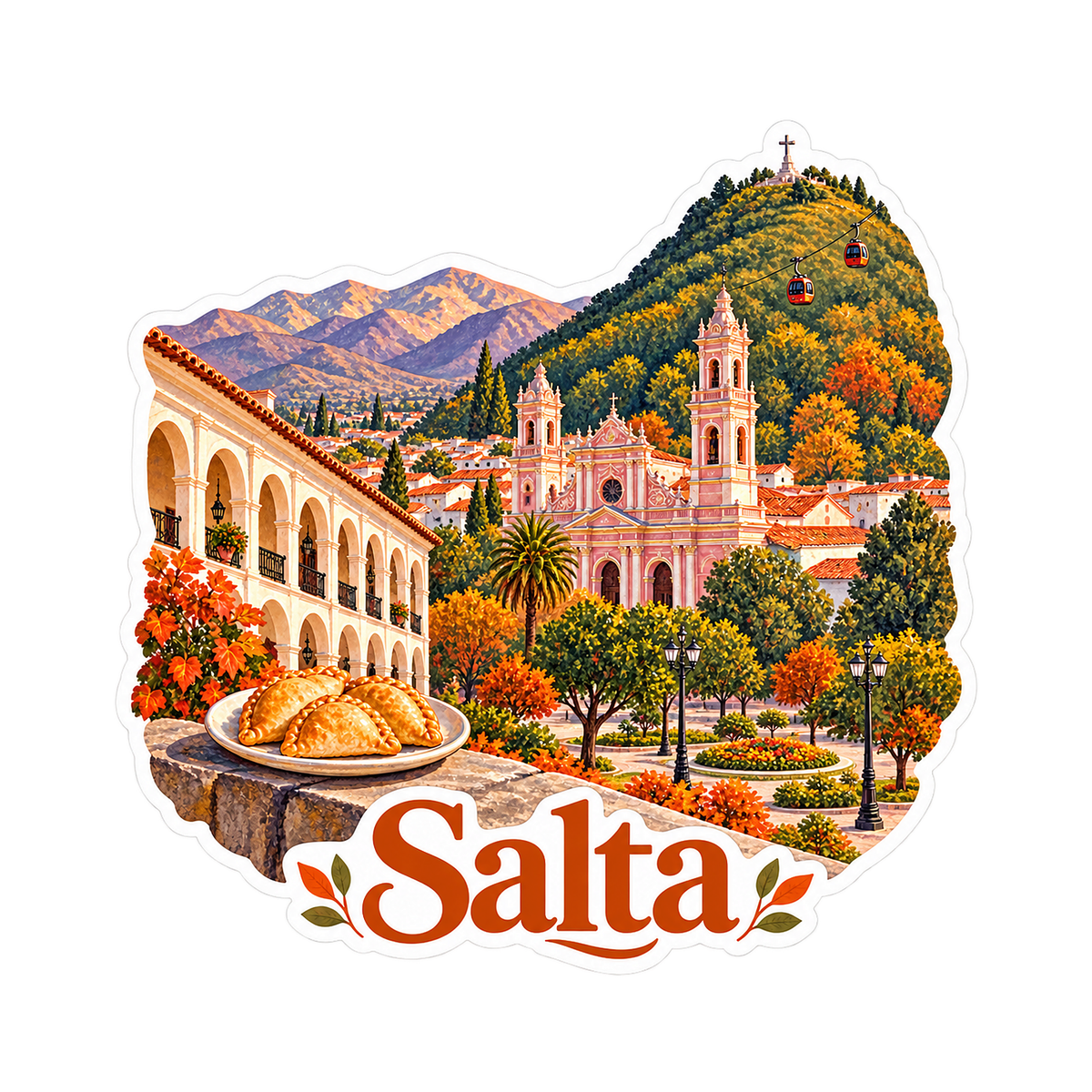 Salta Mountain Cathedral Art Vinyl Decal Stickers