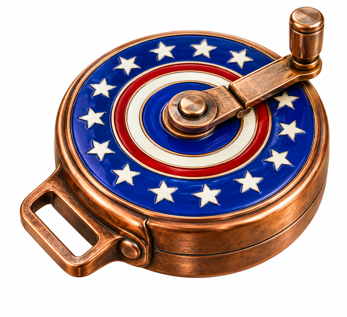 Copper Round Crank Blue Star Disc Art Vinyl Decal Stickers