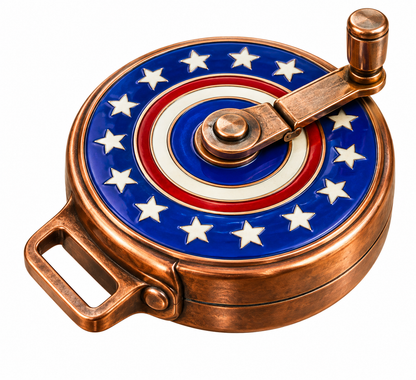 Copper Round Crank Blue Star Disc Art Vinyl Decal Stickers