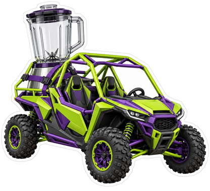 Lime Purple Off Road Buggy Blender Art Vinyl Decal Stickers