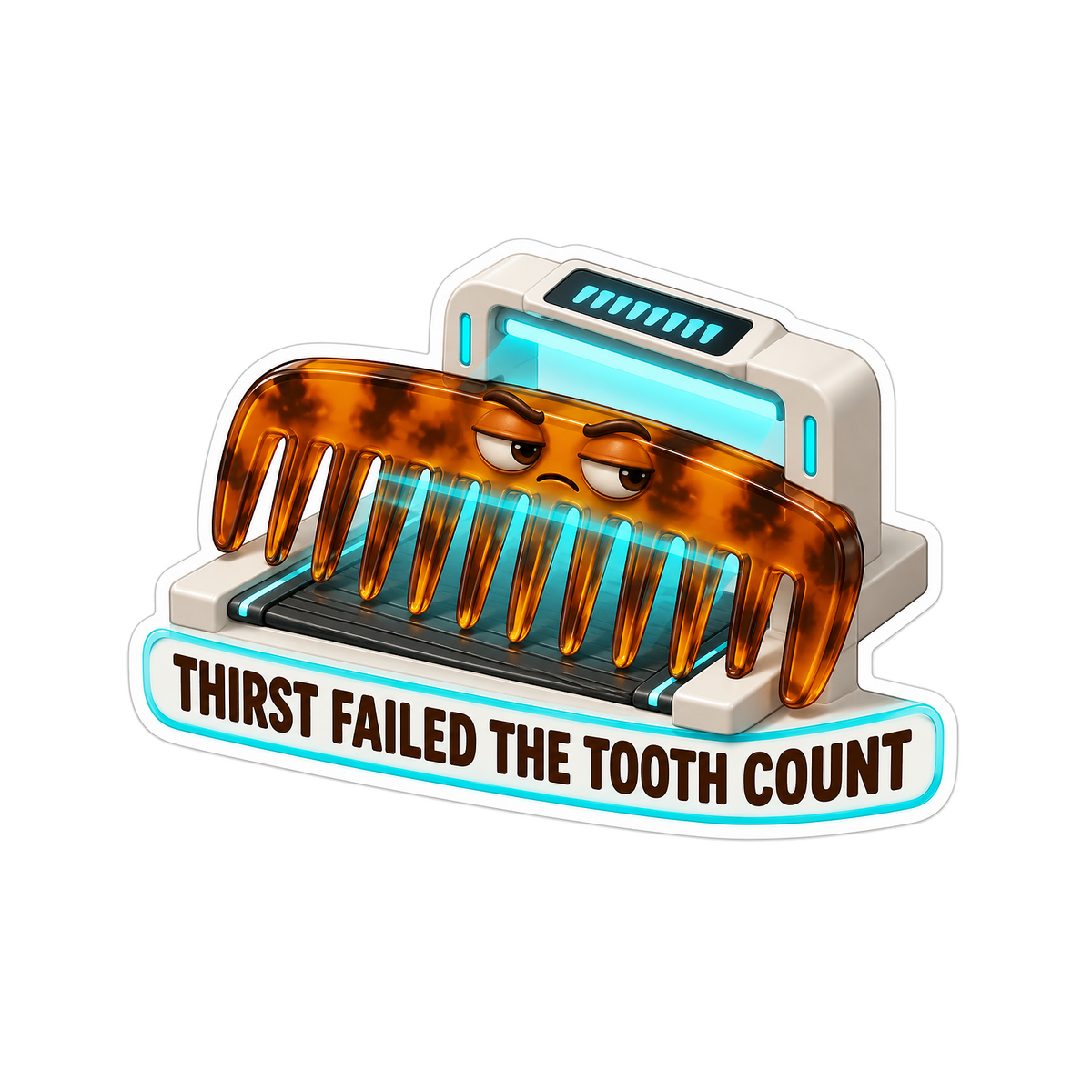 Amber Comb Cyan Scanner Quote Art Vinyl Decal Stickers