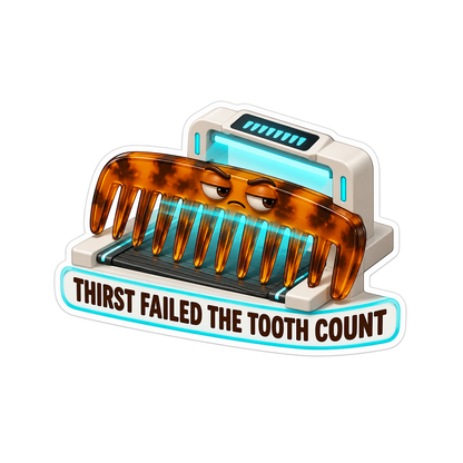 Amber Comb Cyan Scanner Quote Art Vinyl Decal Stickers