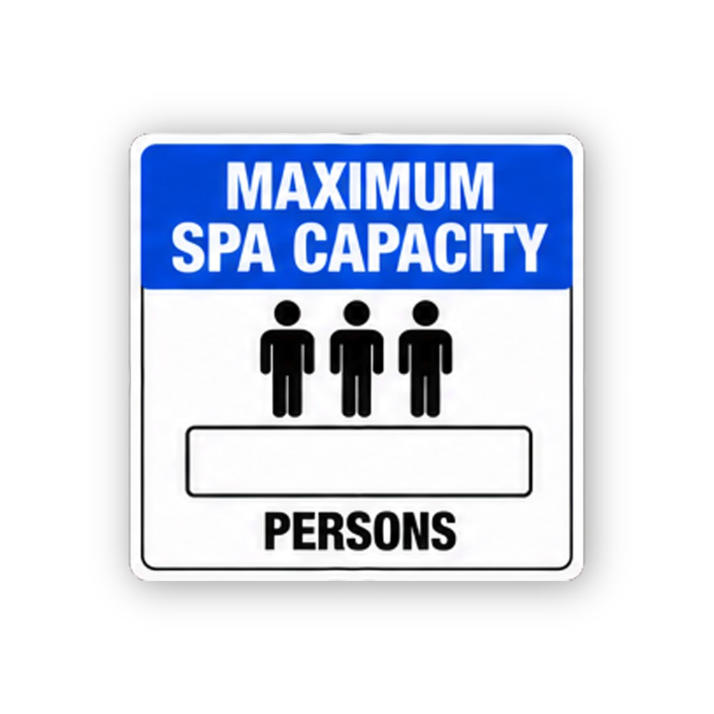 Blue Spa Capacity Three Figures Portrait Vinyl Decal Stickers