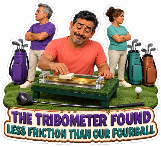Golf Trio Less Friction Funny Quote Vinyl Decal Stickers