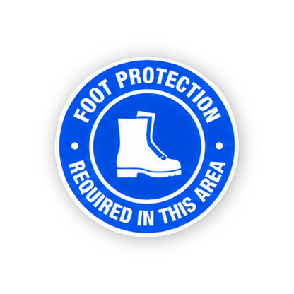 Blue Foot Protection Area Boot Ring Circle Vinyl Decal Stickers