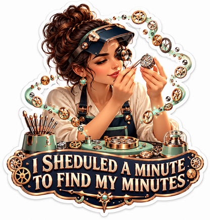 Watchmaker Find My Minutes Quote Art Vinyl Decal Stickers
