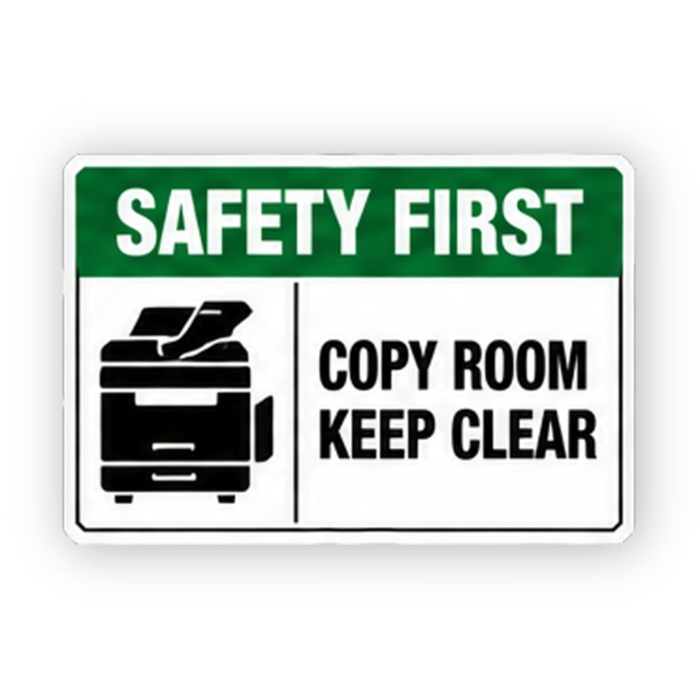 Green Copy Room Printer Panel Vinyl Decal Stickers