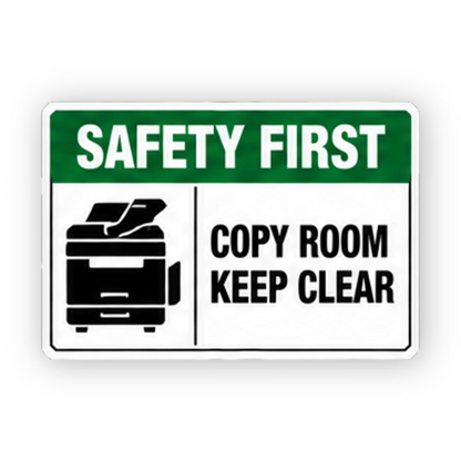 Green Copy Room Printer Panel Vinyl Decal Stickers