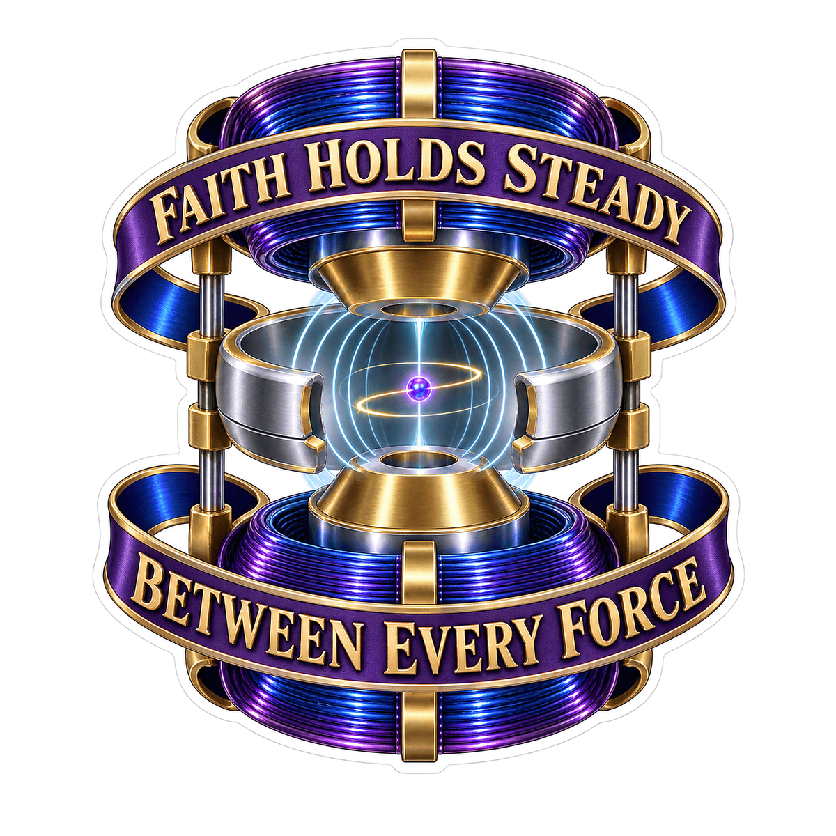 Purple Coil Rings Faith Art Vinyl Decal Stickers