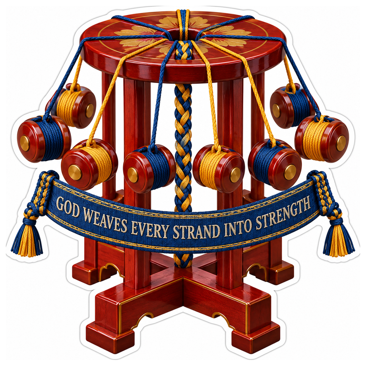 Faith Round Cord Braiding Stand Art Vinyl Decal Stickers