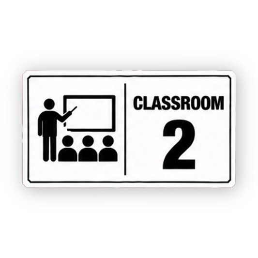 Black Classroom Two Teacher Pupils Panel Vinyl Decal Stickers